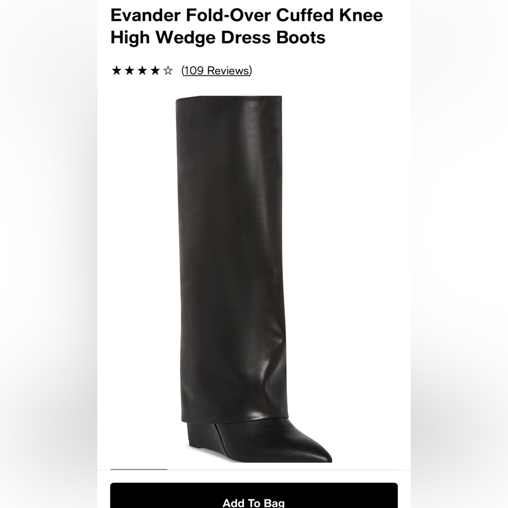 Fold over knee high cuffed boots